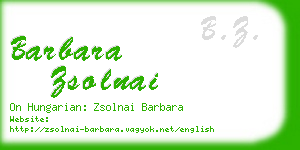 barbara zsolnai business card